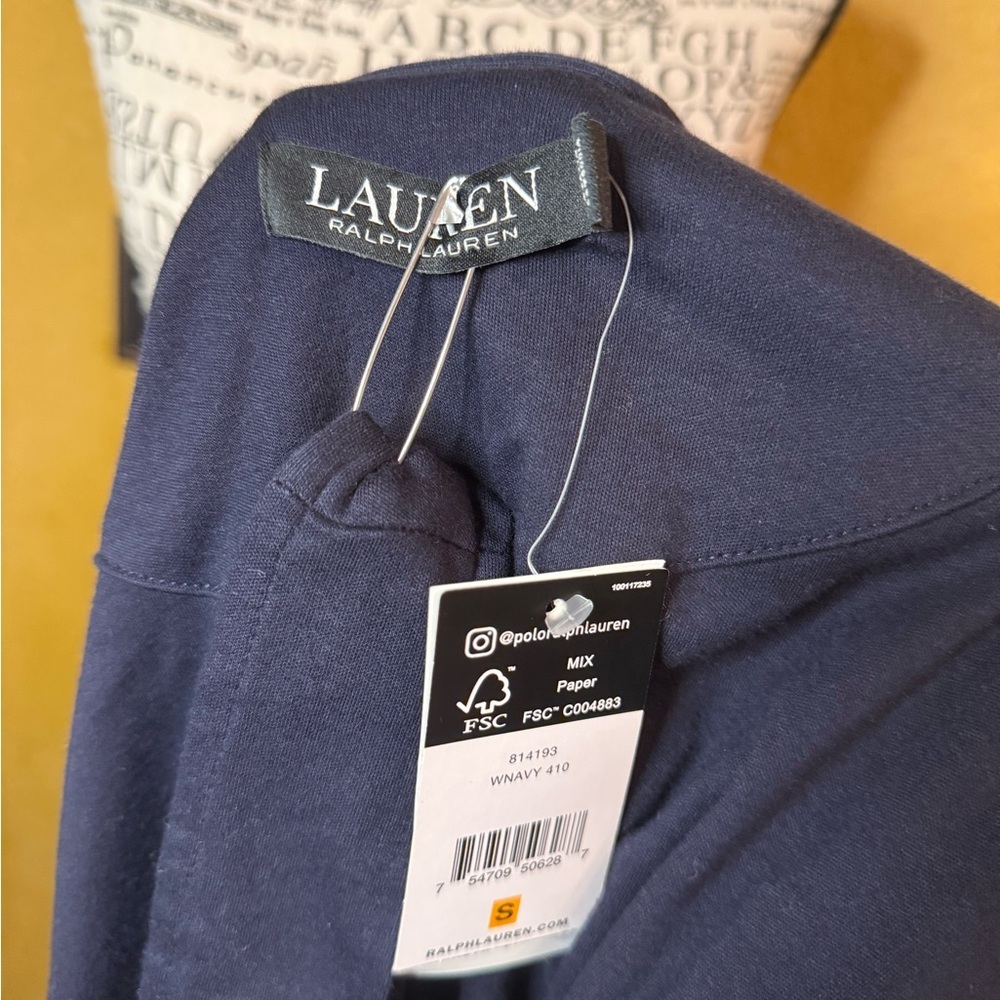 Ralph Lauren Navy Lounge Robe - Picture 5 of 5